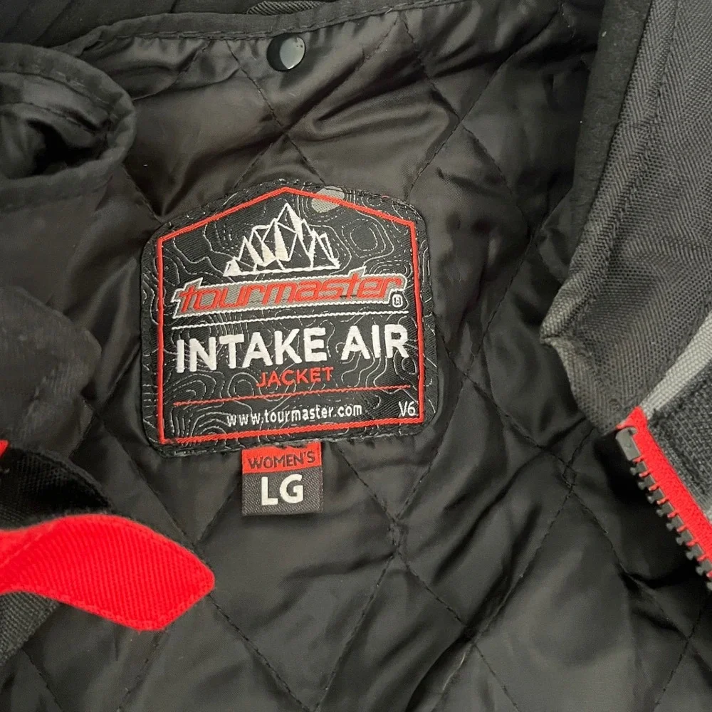 Tourmaster Intake Air‎ V6 Jacket Black Red Woman Size Large Motorcycle